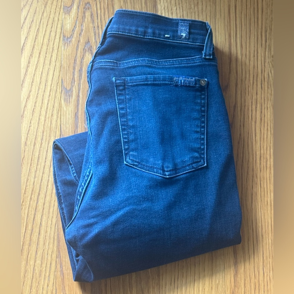 7 For All Mankind Dark Blue Skinny Jeans